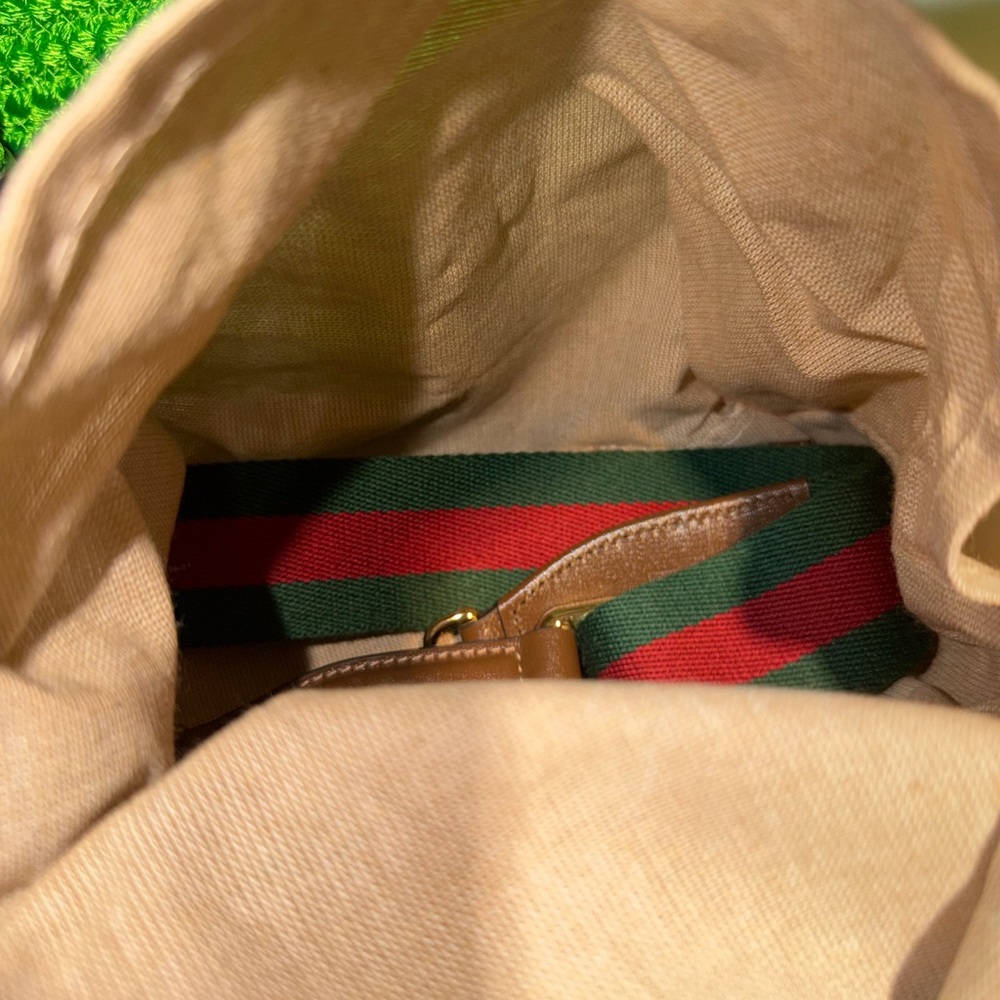 Gucci Beige and Brown Mini Bag with Gold Chain - Picture 4 of 4